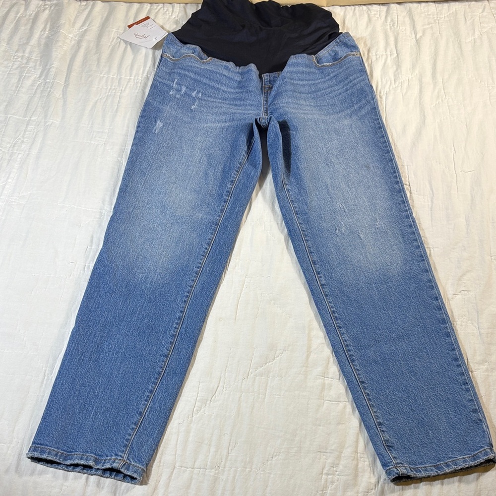 Isabel Maternity by Ingrid‎ & Isabel Sz 2 90s Straight Leg Rigid Denim Jeans NWT
